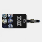 Étiquette À Bagage Comparaison D'Image De Vues Iconiques De La Planèt (Dos horizontal)