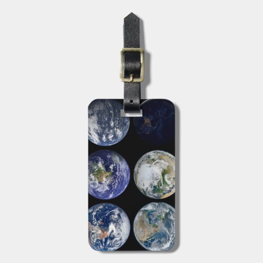 Étiquette À Bagage Comparaison D'Image De Vues Iconiques De La Planèt (Devant Vertical)