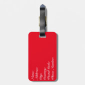 Étiquette À Bagage Compas (Dos Vertical)