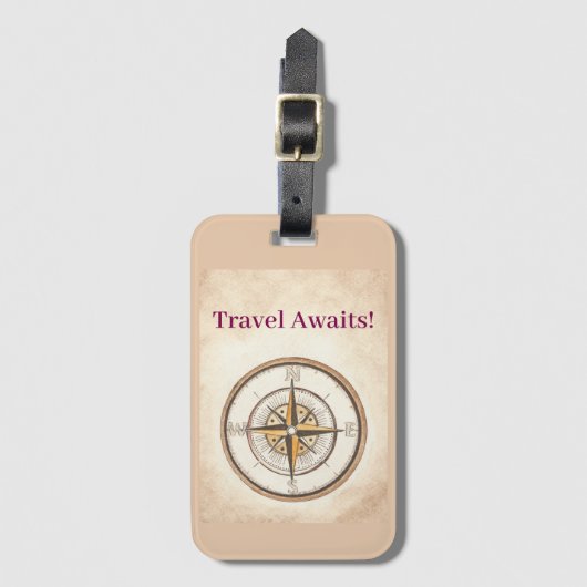 Étiquette À Bagage Compas (Devant Vertical)
