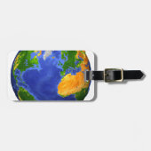 Étiquette À Bagage Complétez La Terre Avec Des Données Topographiques (Devant horizontal)