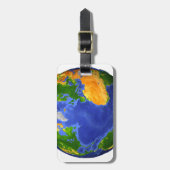 Étiquette À Bagage Complétez La Terre Avec Des Données Topographiques (Devant Vertical)