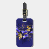 Étiquette À Bagage Composition avec papillons Sapphire (Devant Vertical)