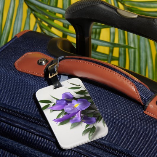 Étiquette À Bagage Composition d'iris violets (Insitu Rectoal 1)