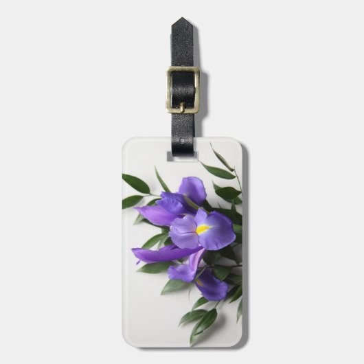 Étiquette À Bagage Composition d'iris violets (Devant Vertical)