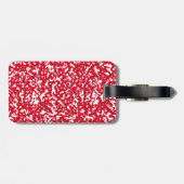 Étiquette À Bagage Composition Simple Carnet rouge et blanc (Dos horizontal)