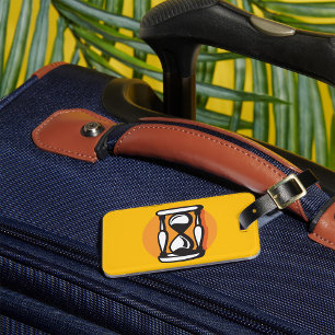 Étiquette À Bagage Compteur à sable Rétro Minimaliste Temps