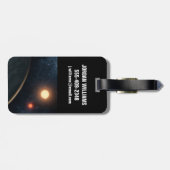 Étiquette À Bagage Concept de l'artiste illustrant Kepler-16b. (Dos horizontal)