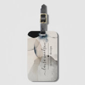 Étiquette À Bagage Concepteur d'intérieur de formes d'aquarelle Abstr (Devant Vertical)