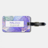 Étiquette À Bagage Conception Abstraite des aquarelles (Dos horizontal)