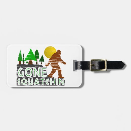 Étiquette À Bagage Conception allée originale de Squatchin (Devant horizontal)