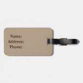 Étiquette À Bagage Conception carrée des orignaux quatre rustiques (Dos horizontal)