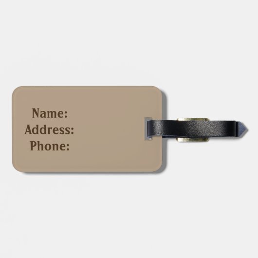 Étiquette À Bagage Conception carrée des orignaux quatre rustiques (Dos horizontal)