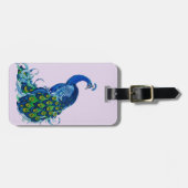 Étiquette À Bagage Conception classique de paon (Devant horizontal)
