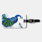 Étiquette À Bagage Conception classique de paon et de libellule (Devant horizontal)