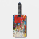 Étiquette À Bagage Conception colorée d'éclaboussures de peinture (Dos Vertical)