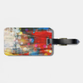 Étiquette À Bagage Conception colorée d'éclaboussures de peinture (Dos horizontal)