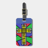 Étiquette À Bagage Conception croix couleur Abstraite (Devant Vertical)