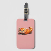 Étiquette À Bagage Conception d'animal Kawaii de Panda Rouge Mignon s (Devant Vertical)