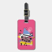 Étiquette À Bagage Conception de boite de style rétro (Devant Vertical)