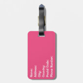 Étiquette À Bagage Conception de boite de style rétro (Dos Vertical)