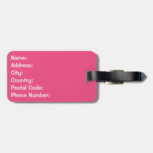 Étiquette À Bagage Conception de boite de style rétro (Dos horizontal)