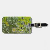 Étiquette À Bagage Conception de carte de circuit imprimé vert clair (Devant horizontal)