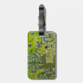 Étiquette À Bagage Conception de carte de circuit imprimé vert clair (Dos Vertical)