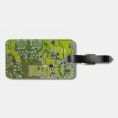 Étiquette À Bagage Conception de carte de circuit imprimé vert clair (Dos horizontal)