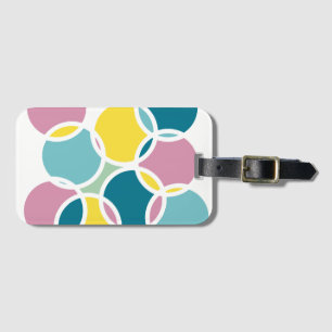 Étiquette À Bagage Conception de cercle coloré – Impression géométriq