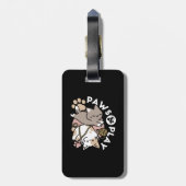 Étiquette À Bagage Conception de chats mignons et joueurs – Art de pa (Dos Vertical)