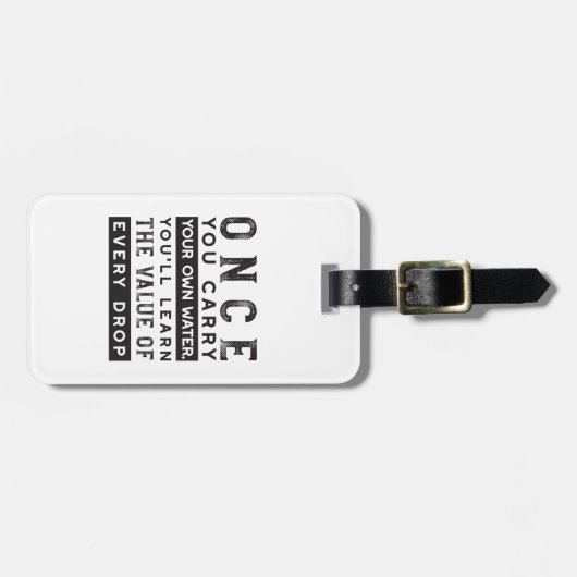 Étiquette À Bagage Conception de devis de sagesse - Valeur de chaque  (Devant horizontal)