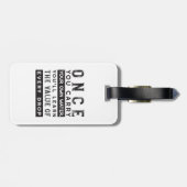 Étiquette À Bagage Conception de devis de sagesse - Valeur de chaque  (Dos horizontal)