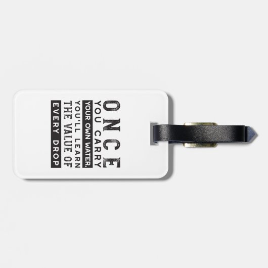 Étiquette À Bagage Conception de devis de sagesse - Valeur de chaque (Dos horizontal)