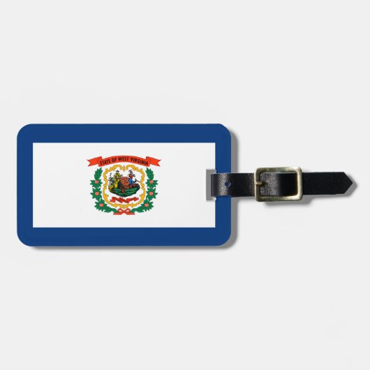Étiquette À Bagage Conception de drapeau d'état de la Virginie (Devant horizontal)