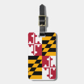 Étiquette À Bagage Conception de drapeau d'état du Maryland (Devant Vertical)
