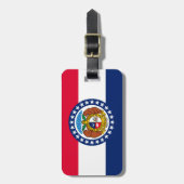 Étiquette À Bagage Conception de drapeau d'état du Missouri (Devant Vertical)