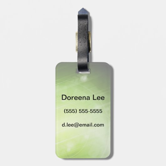 Étiquette À Bagage Conception de feu vert dans le style de pointe (Dos Vertical)