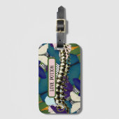 Étiquette À Bagage Conception de la colonne vertébrale végétale (Devant Vertical)