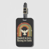 Étiquette À Bagage Conception de la foi rétro-enracinée (Devant Vertical)