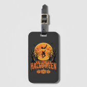 Étiquette À Bagage Conception de Lune de Skateboard Halloween Hallowe (Devant Vertical)