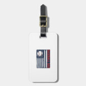 Étiquette À Bagage Conception de maillot de drapeau de papa de baseba (Devant Vertical)
