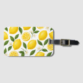 Étiquette À Bagage Conception de motif citron (Devant Horizontal)