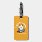 Étiquette À Bagage Conception de Mug de vacances avec Cosy Cat et Paw (Dos Vertical)