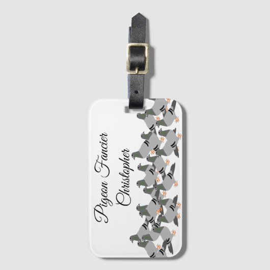 Étiquette À Bagage Conception de pigeons