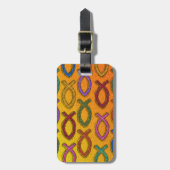 ÉTIQUETTE À BAGAGE CONCEPTION DE POISSONS DE JÉSUS (Devant Vertical)