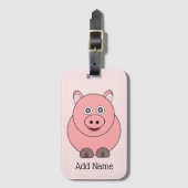 Étiquette À Bagage Conception de porc personnalisée (Devant Vertical)