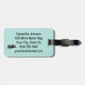 Étiquette À Bagage Conception de Rafting de Rivière White Water (Dos horizontal)