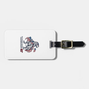 Étiquette À Bagage Conception de T-shirt blanc de T-Rex patriotique A