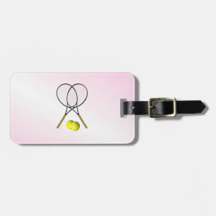 Étiquette À Bagage Conception de tennis rose